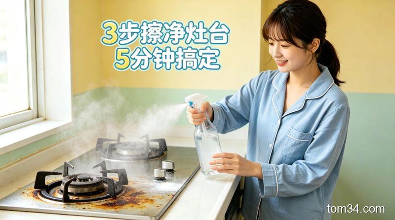 厨房油污难清理 不用刺激性清洁剂也能擦得干干净净