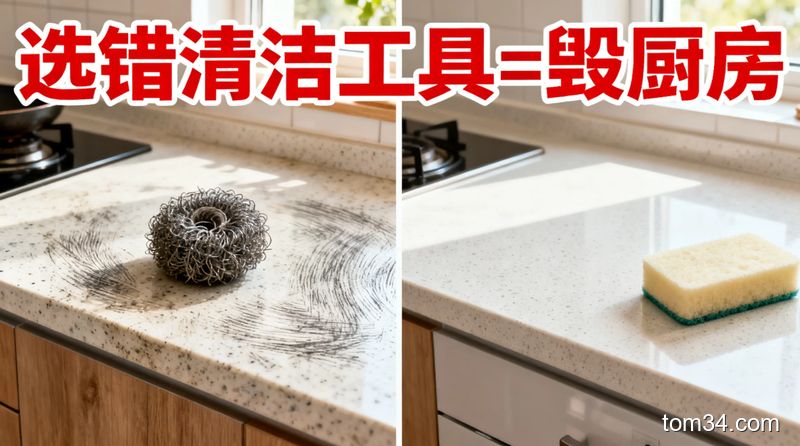 纳米海绵还是钢丝球？针对厨房不同材质刮伤度与去污力对比