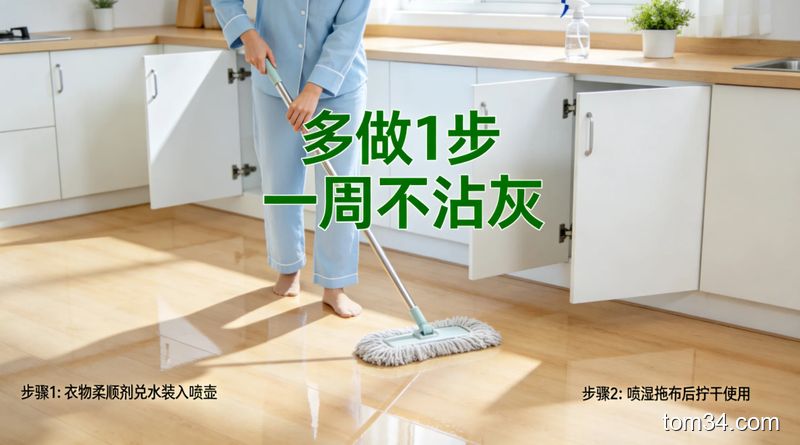 厨房清洁做好这一步 厨房地板擦完一周都不用再拖
