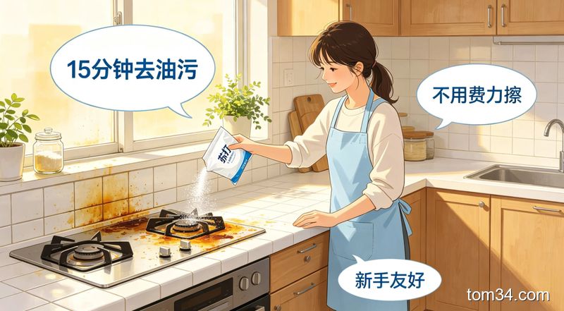 新手也能学会的厨房清洁技巧 陈年油污轻松去除