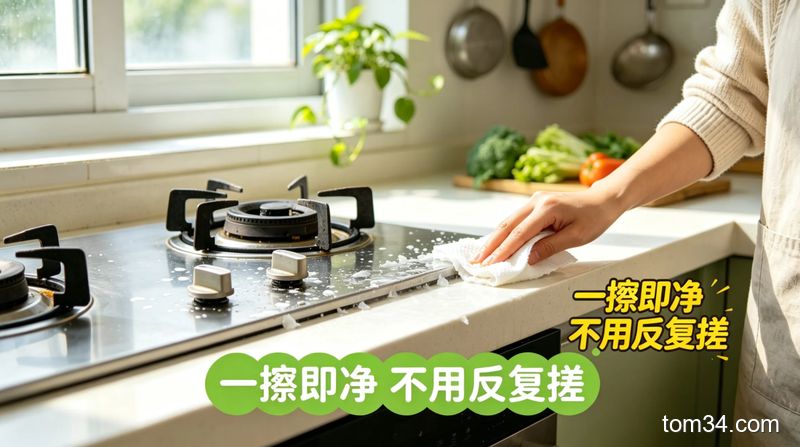 上班族厨房清洁省时间技巧 厨房水垢清理 3 分钟就做完