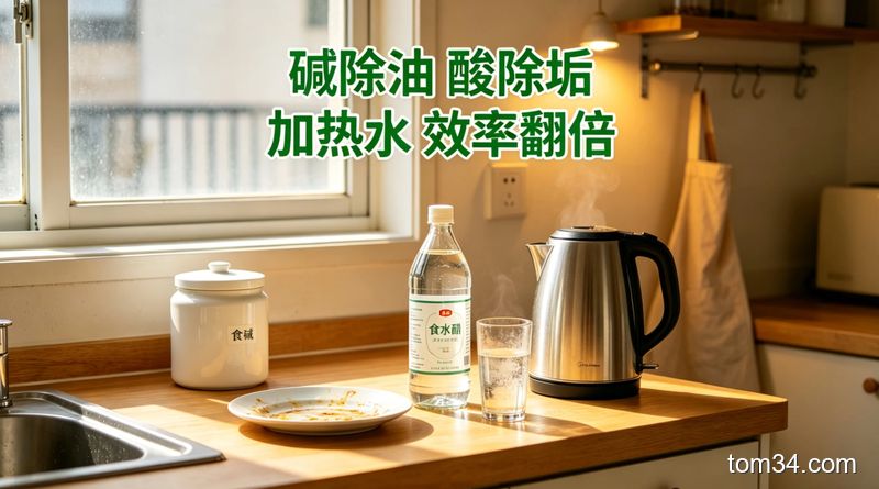 租房党厨房清洁平替方案 陈年水垢几块钱就能清干净