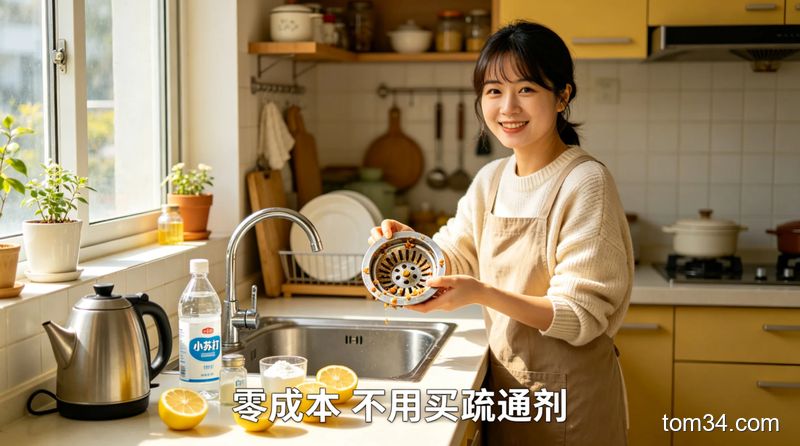厨房清洁踩过无数坑才知道 下水道这么清比专业疏通还好用