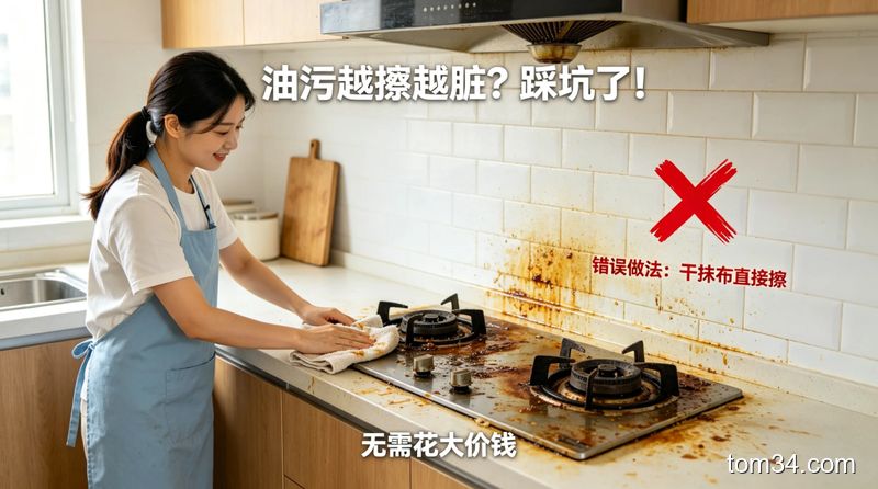 懒人必备厨房清洁技巧 十分钟搞定台面灶台油污