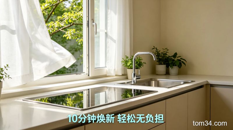 做完饭不想搞卫生 快速厨房清洁让灶台 10 分钟焕新
