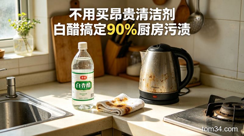 厨房清洁别乱买昂贵清洁剂 白醋这几种用法搞定 90% 厨房污渍