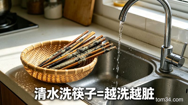 厨房清洁不用买昂贵清洁剂 家用常见物就能把筷子洗得像新的