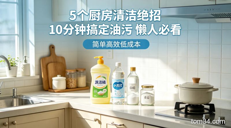 厨房清洁省时间小技巧 锅底黑垢不用泡半天 10 分钟搞定