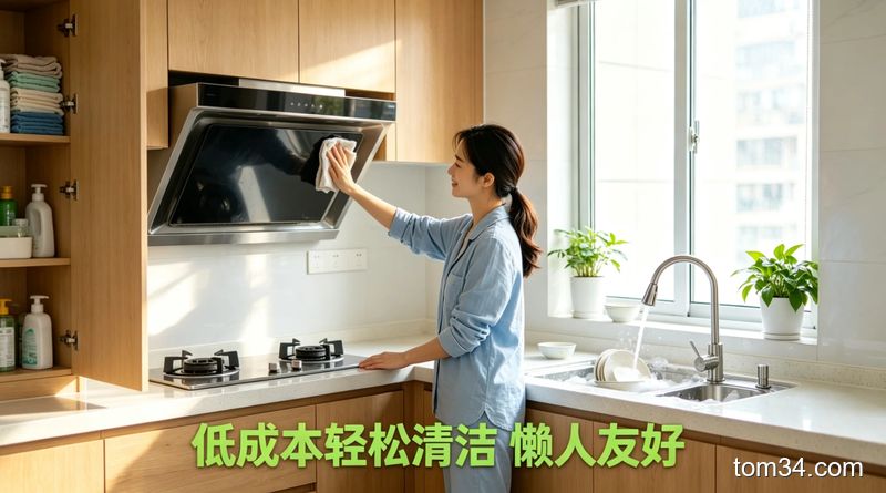 厨房边角缝隙油污难清理 洗洁精搭配小工具比专用清洁用品擦得更净