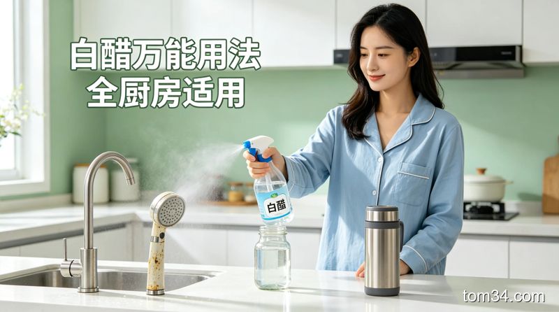 厨房清洁除水垢必备清洁用品 轻擦就亮不用费力刮