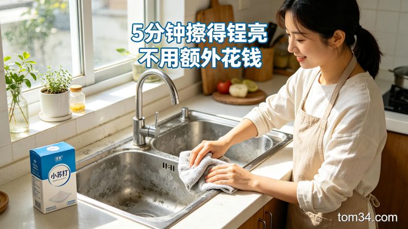 厨房水槽清洁实用妙招 去油污除异味三步搞定锃亮如新