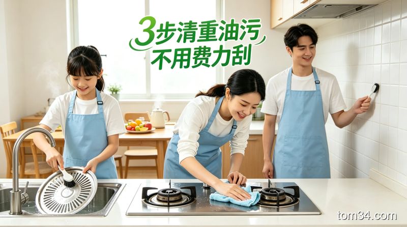 新手第一次做厨房清洁 厨房地板清洁步骤看完就能上手