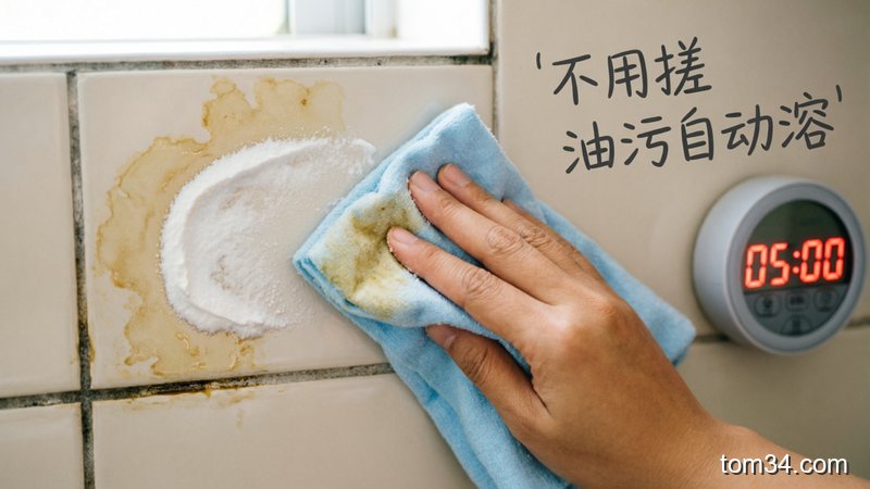 不用大力搓的厨房瓷砖油污清洁方法 陈年污垢也能搞定