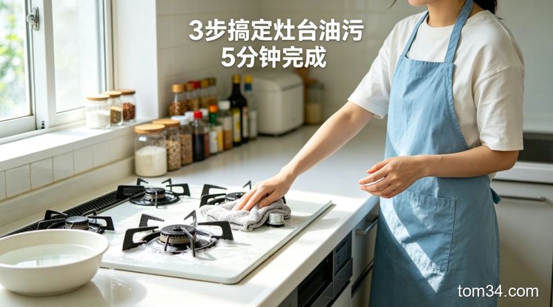 厨房清洁不用费大劲 灶台油污清理只要三步就搞定
