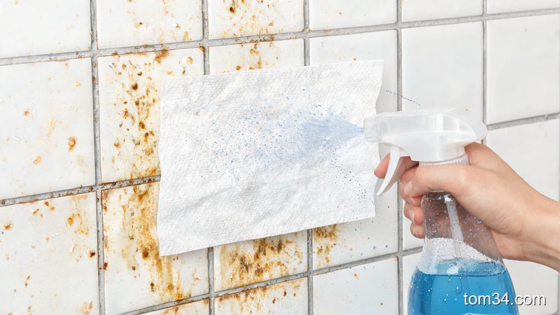 厨房瓷砖清洁技巧:用纸巾敷面膜法去除油污