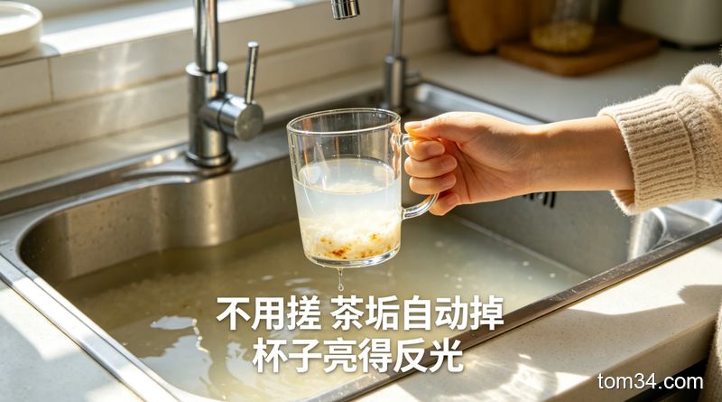 大米去茶垢的原理
